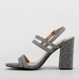 : : NEW A New Day scrappy metallic chunky heels : :